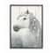 Stupell Industries Spirit Stallion Horse with Flower Crown Wall Art in Black Frame